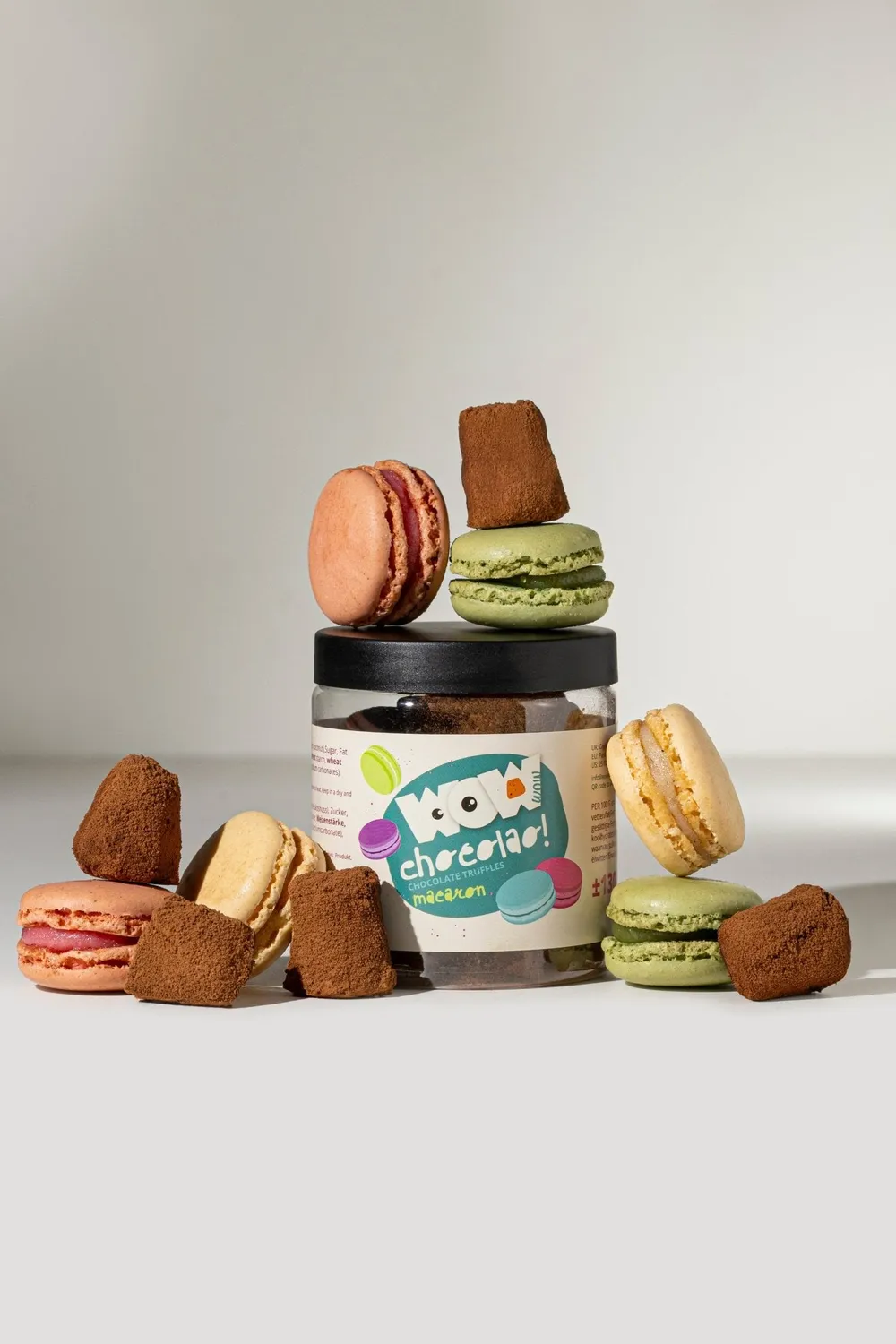 WOW Chocolao Macaron truffels pot 130g