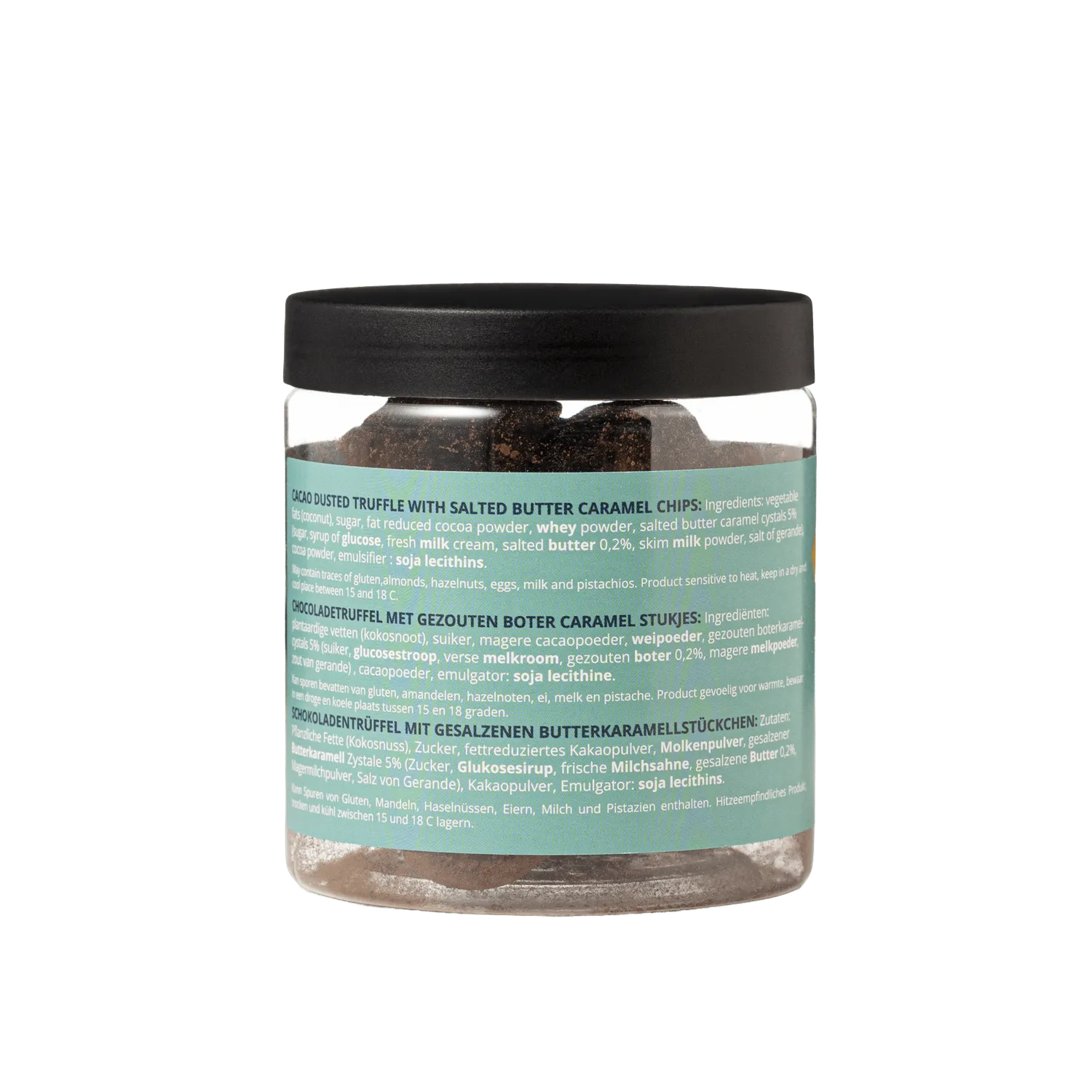 WOW Chocolao Gezouten Karamel truffels pot 130g koning