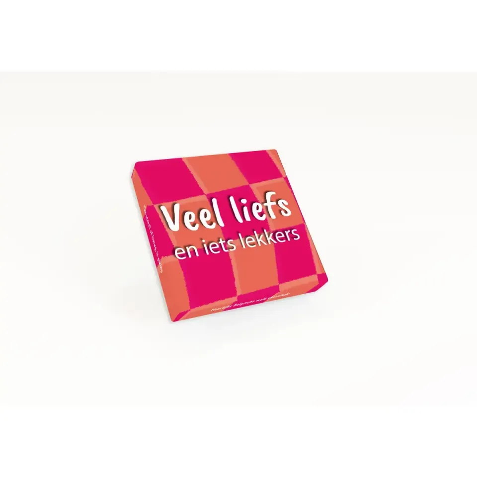 Voor jou Vrolijke lijn Veel liefs chocolade cadeau