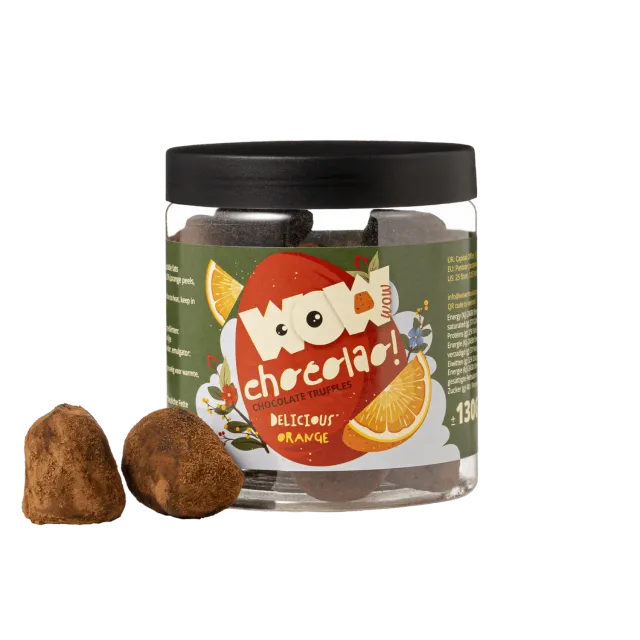 WOW Chocolao Sinaasappel chocoladetruffels 130g paaspot