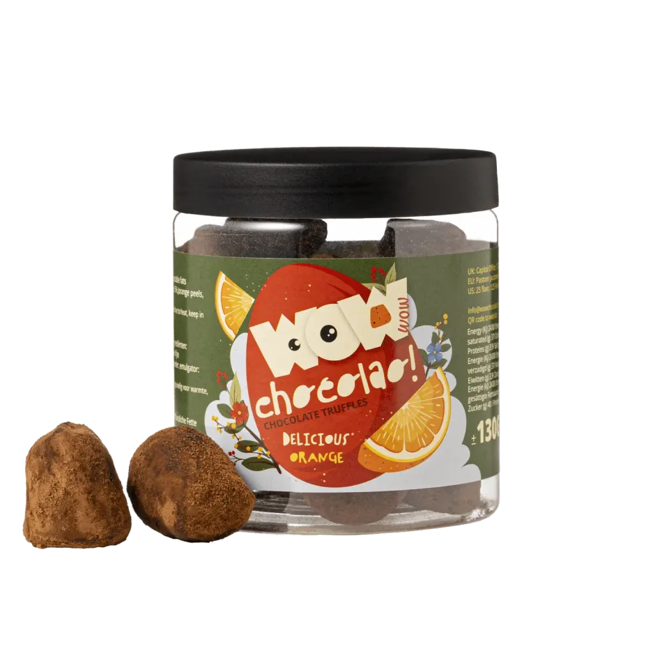 WOW Chocolao Sinaasappel chocoladetruffels 130g paaspot
