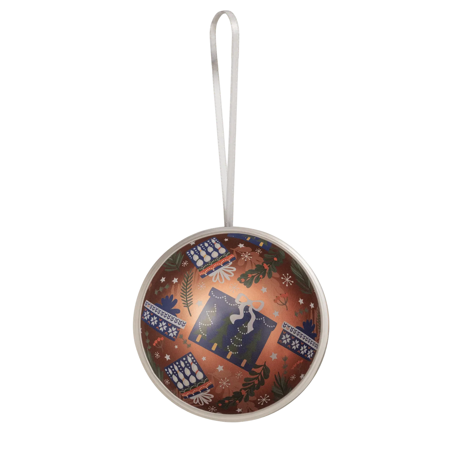 WOW Chocolao Kerstbal truffelpops zilverblauw blauwe gaai
