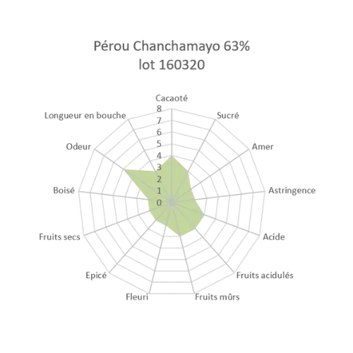 Chocolaterie Morin Chanchamayo 63% BIO pure chocolade blok 1kg citrus
