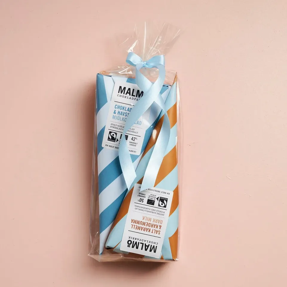 Malmö Chokladfabrik Favorit strutarna cadeauset 4x90 g melk