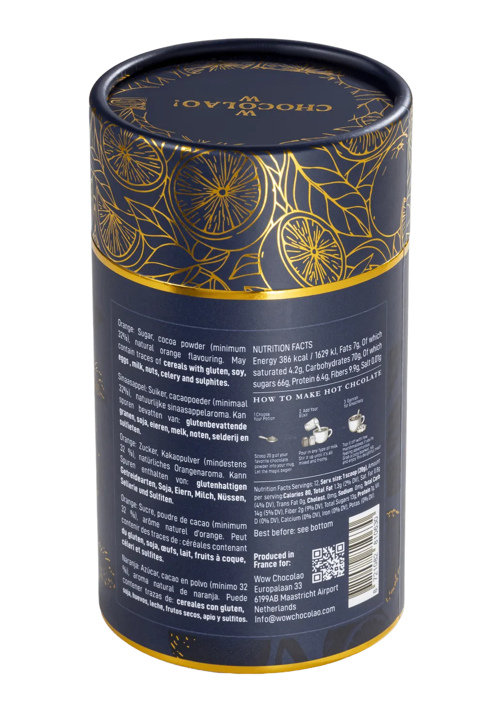 WOW Chocolao Sinaasappel warme chocolademelk 250g sinaasappel