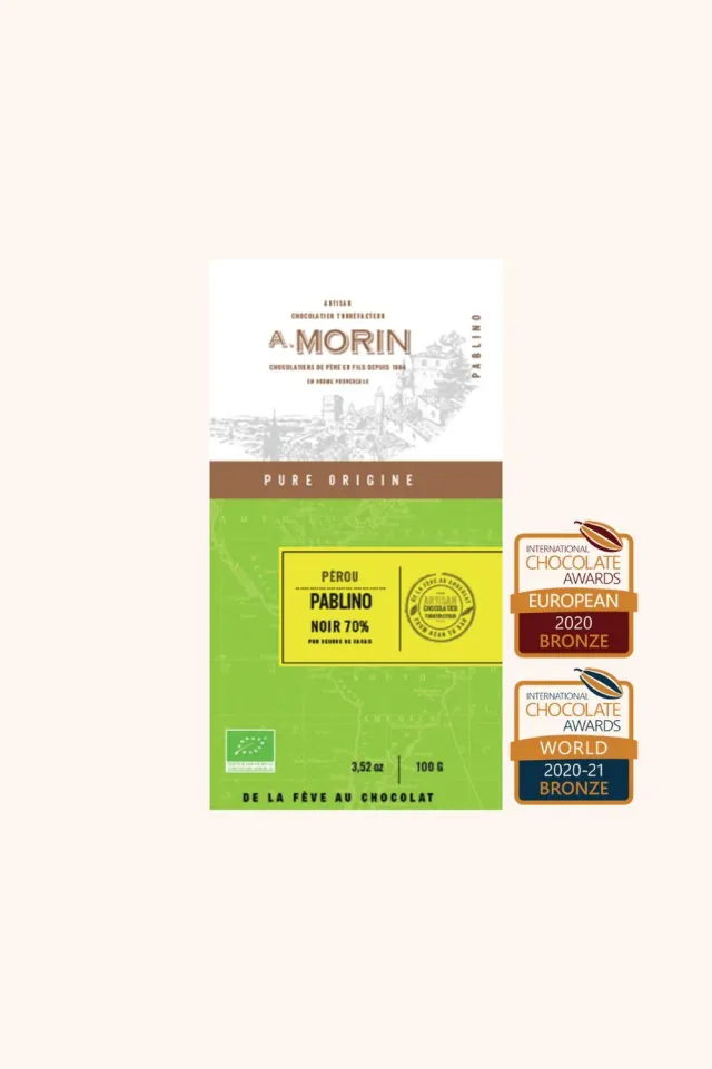 Morin Pérou Pablino 70% pure chocoladereep 100g bio fruitig