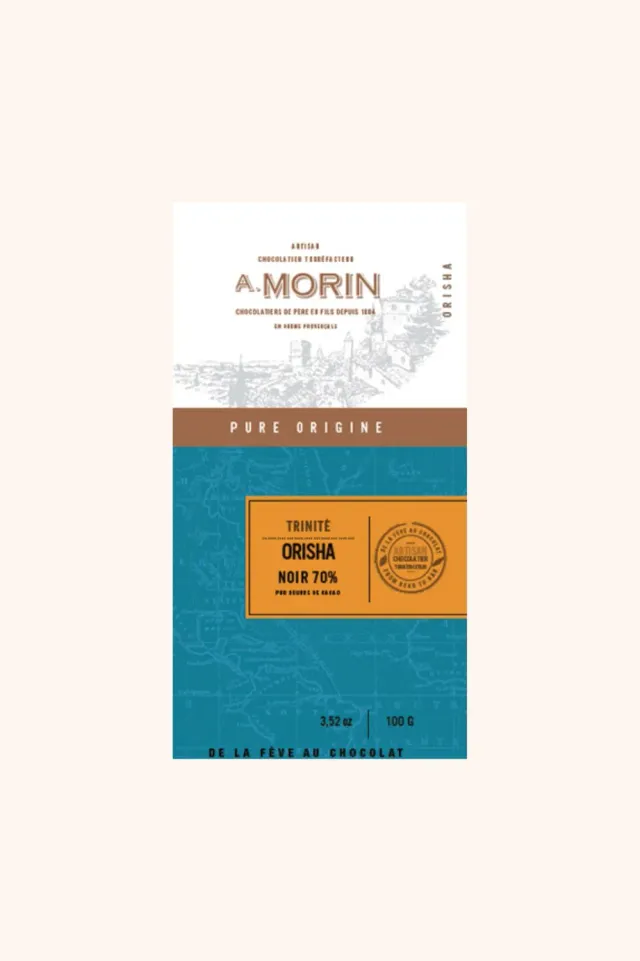 Chocolaterie Morin Trinité Orisha 70% chocoladereep 100g rokerig