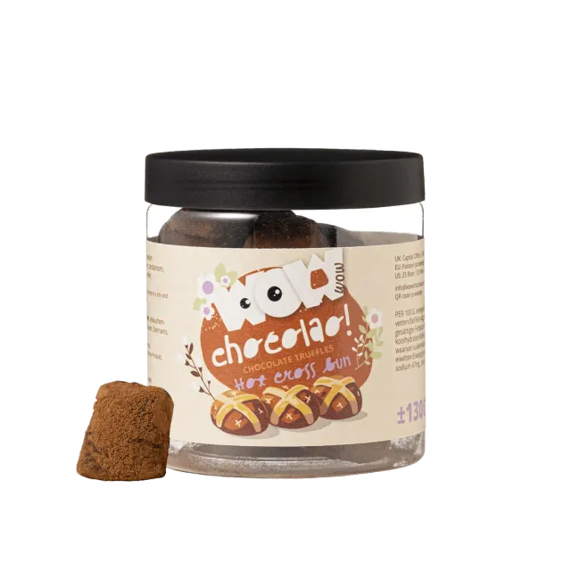 WOW Chocolao Hot Cross Bun chocoladetruffels 130g kruidig