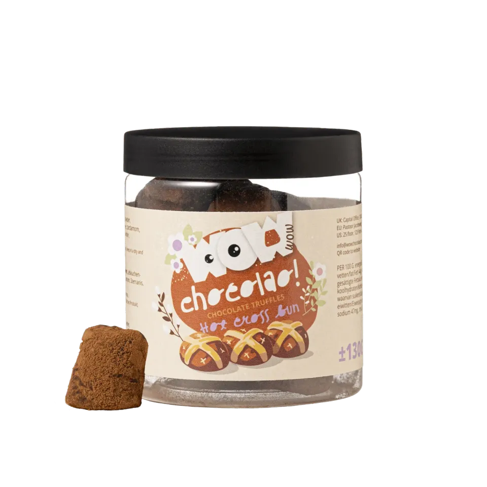 WOW Chocolao Hot Cross Bun chocoladetruffels 130g kruidig