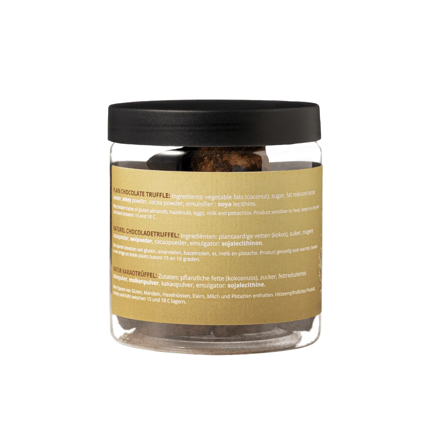 WOW Chocolao Kerst Puur Chocoladetruffels Pot 130g klassiek