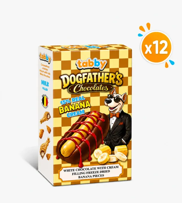 Tabby Dog Fathers Hotdog banaan chocolade 12x40g