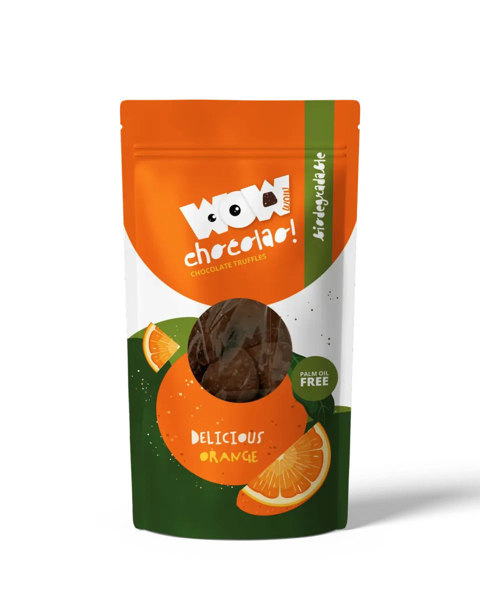 WOW Chocolao Sinaasappel chocoladetruffels 200g fruitig