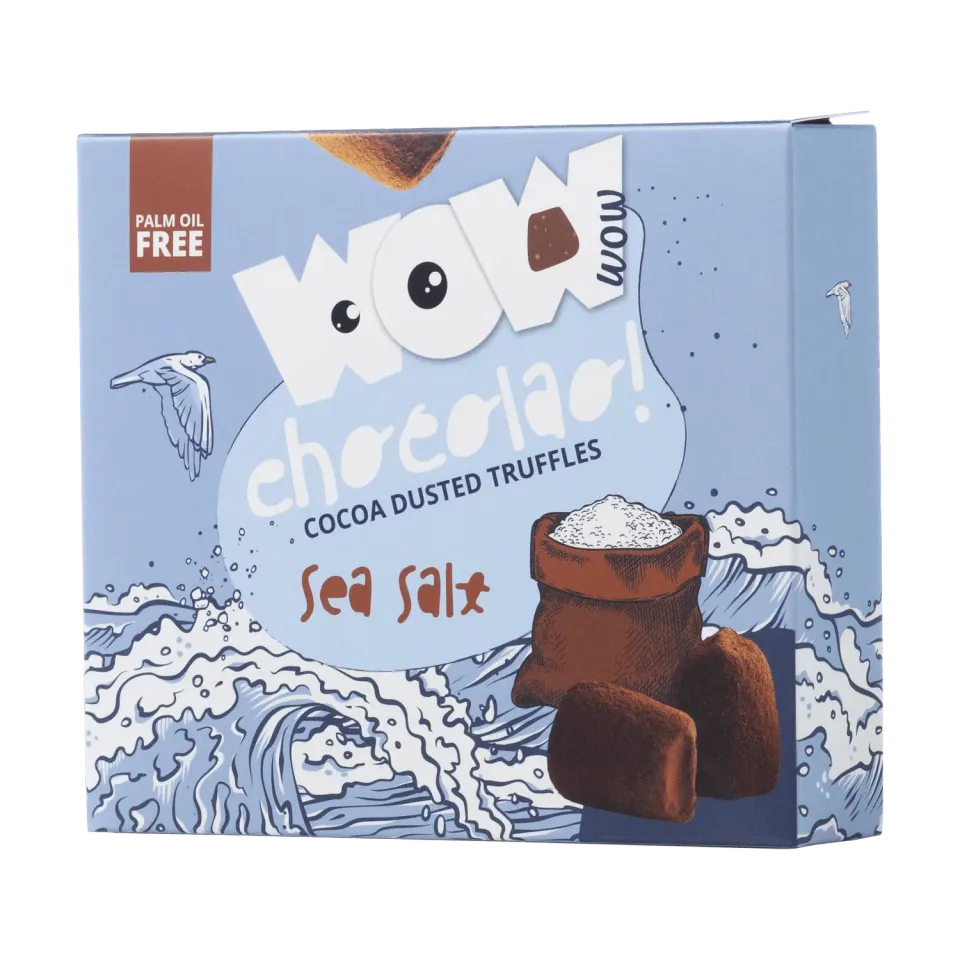 WOW Chocolao Zeezout Chocoladetruffels XL 250g puur
