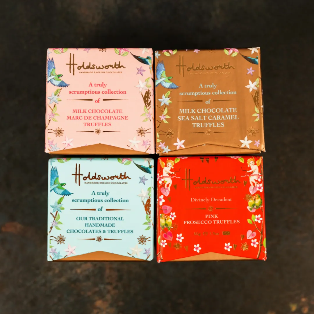 Holdsworth Petite Marc de Champagne Cube truffels 55g melk