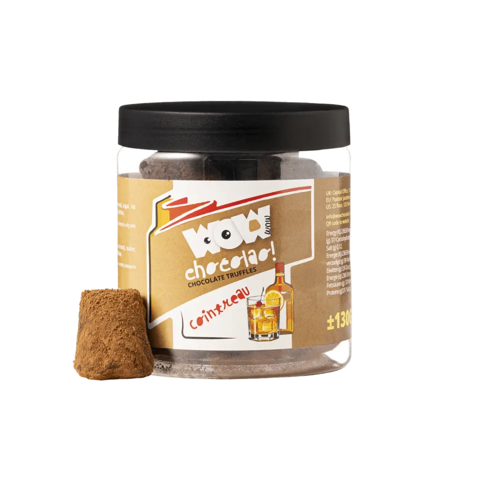 WOW Chocolao Cointreau Chocoladetruffels Cadeaupot 130g sinaasappel