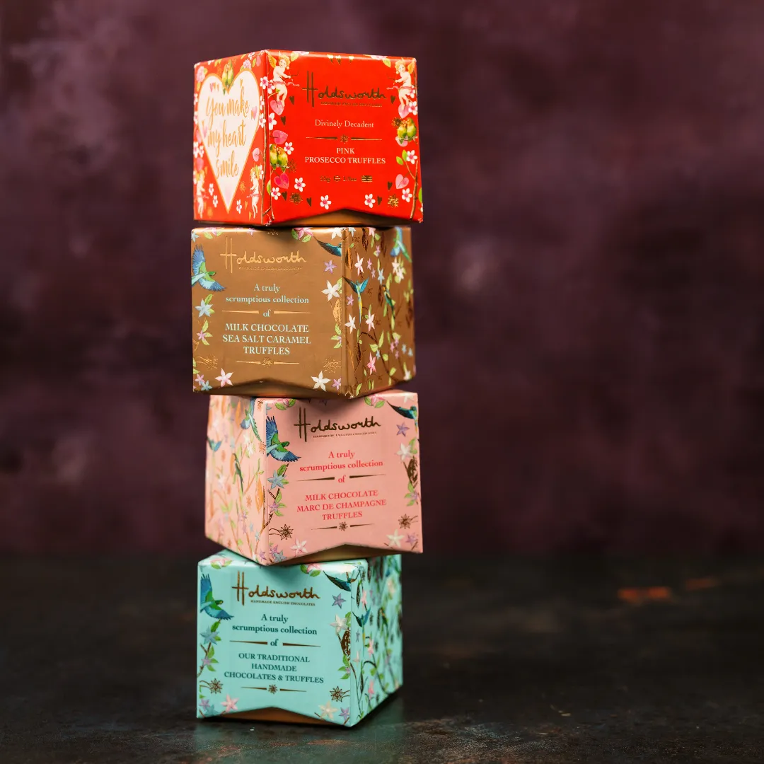 Holdsworth Petite Marc de Champagne Cube truffels 55g melk