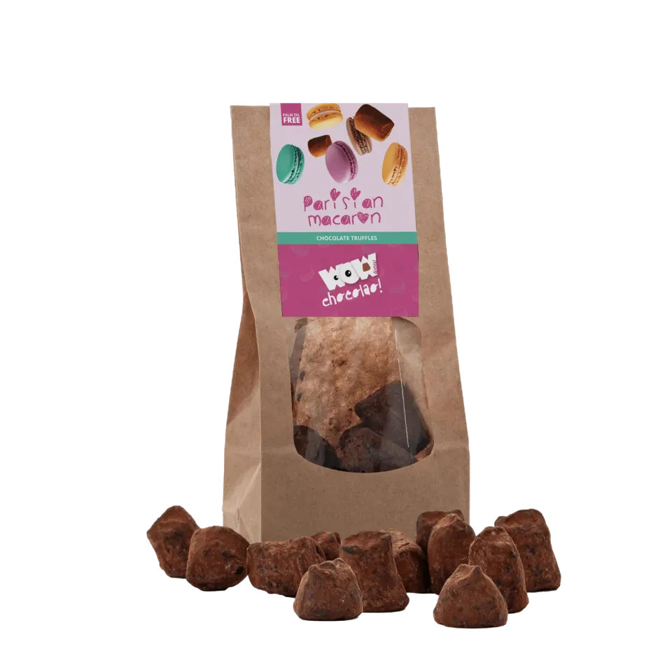 WOW Chocolao Parijse Macaron truffels 130 g krokant