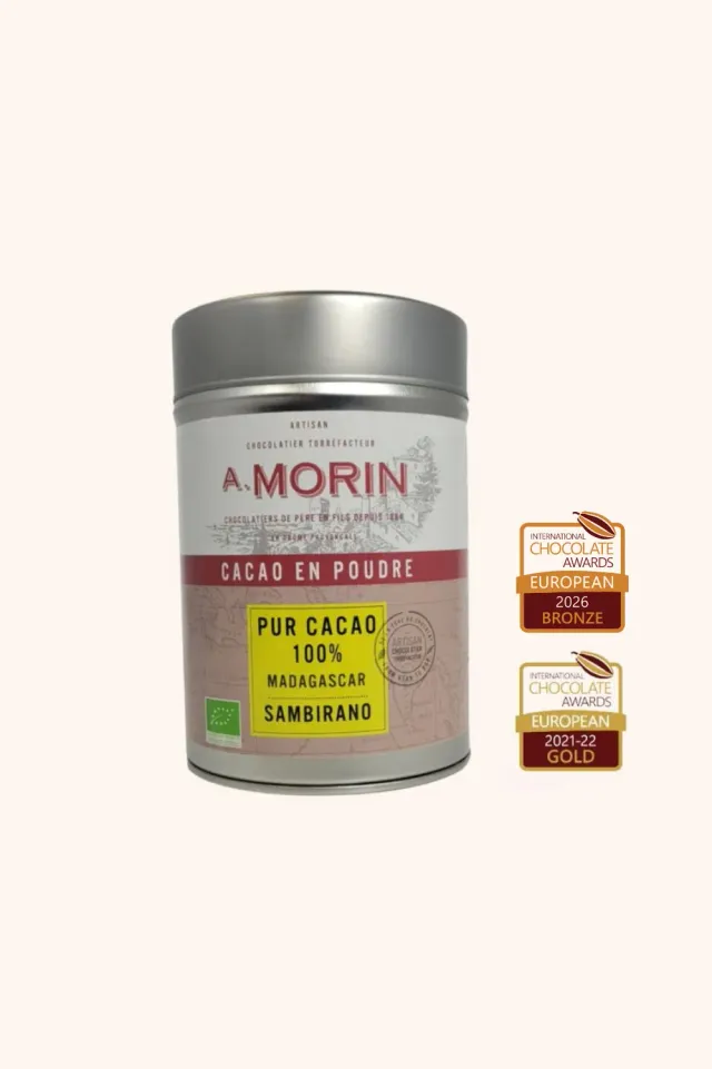 Morin Madagascar 100% cacaopoeder bus 200g fruitig