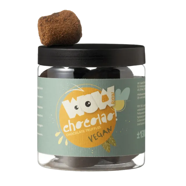 WOW Chocolao Vegan Zomer Truffels 130g Pot Zuivelvrij