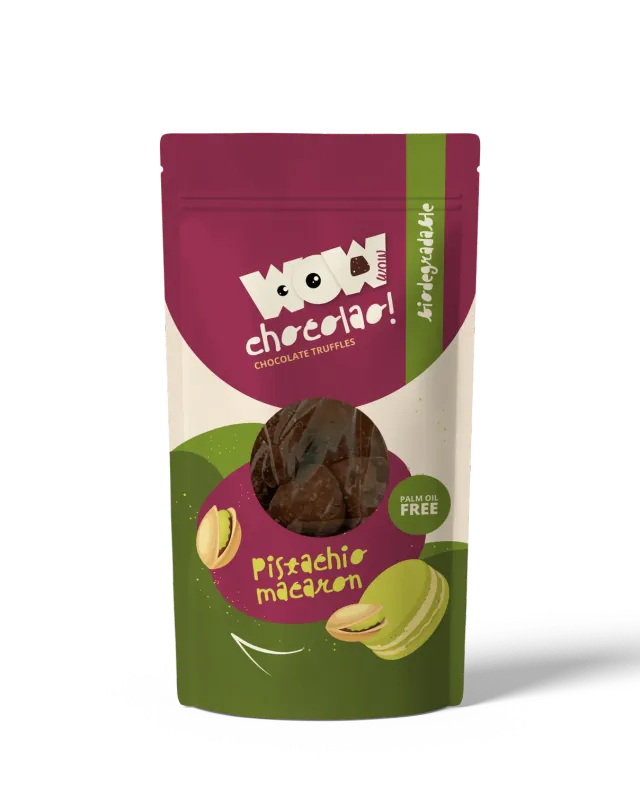 WOW Chocolao Pistache Macaron truffels 200g zak zoet