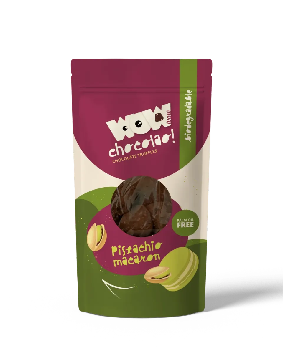WOW Chocolao Pistache Macaron truffels 200g zak zoet