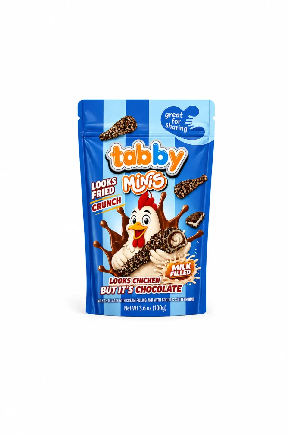 Tabby Minis Cocoa Drumstick chocolade 100g cacao