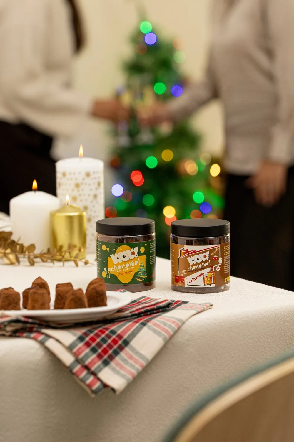 WOW Chocolao Champagne Kerst truffels 130g pot feestelijk