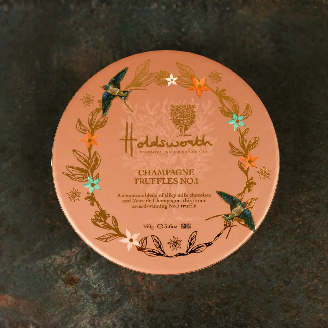 Holdsworth Champagne Chocoladetruffels 160g Melk