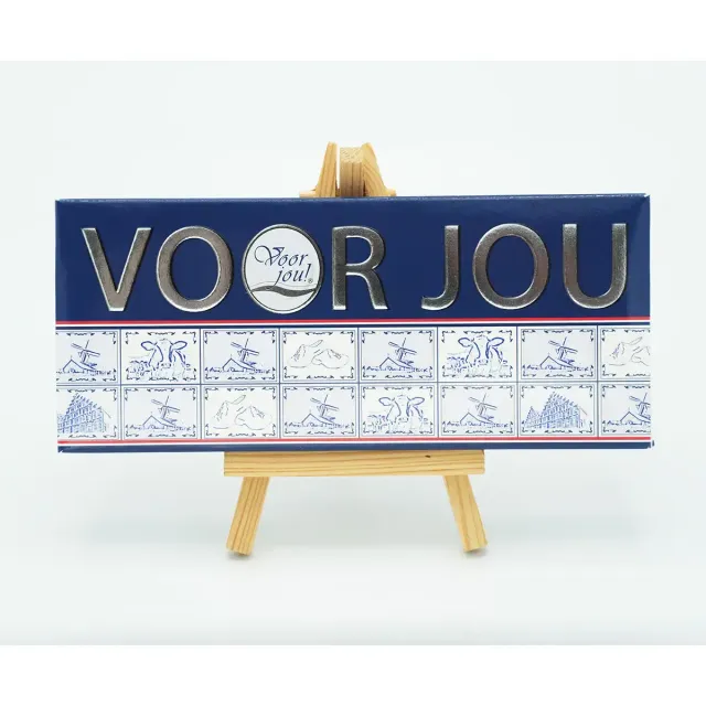 Voor jou Wensreep Typical Dutch melkchocolade Delfts Blauw