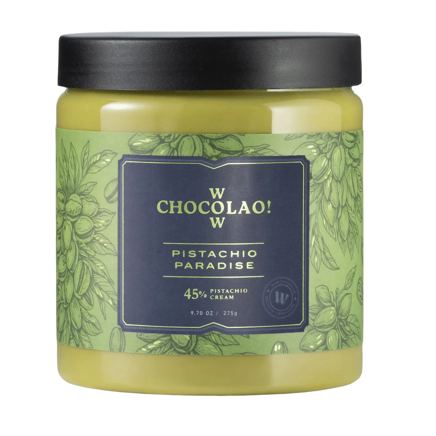 WOW Chocolao Pistache Paradijs Pasta 275g puur