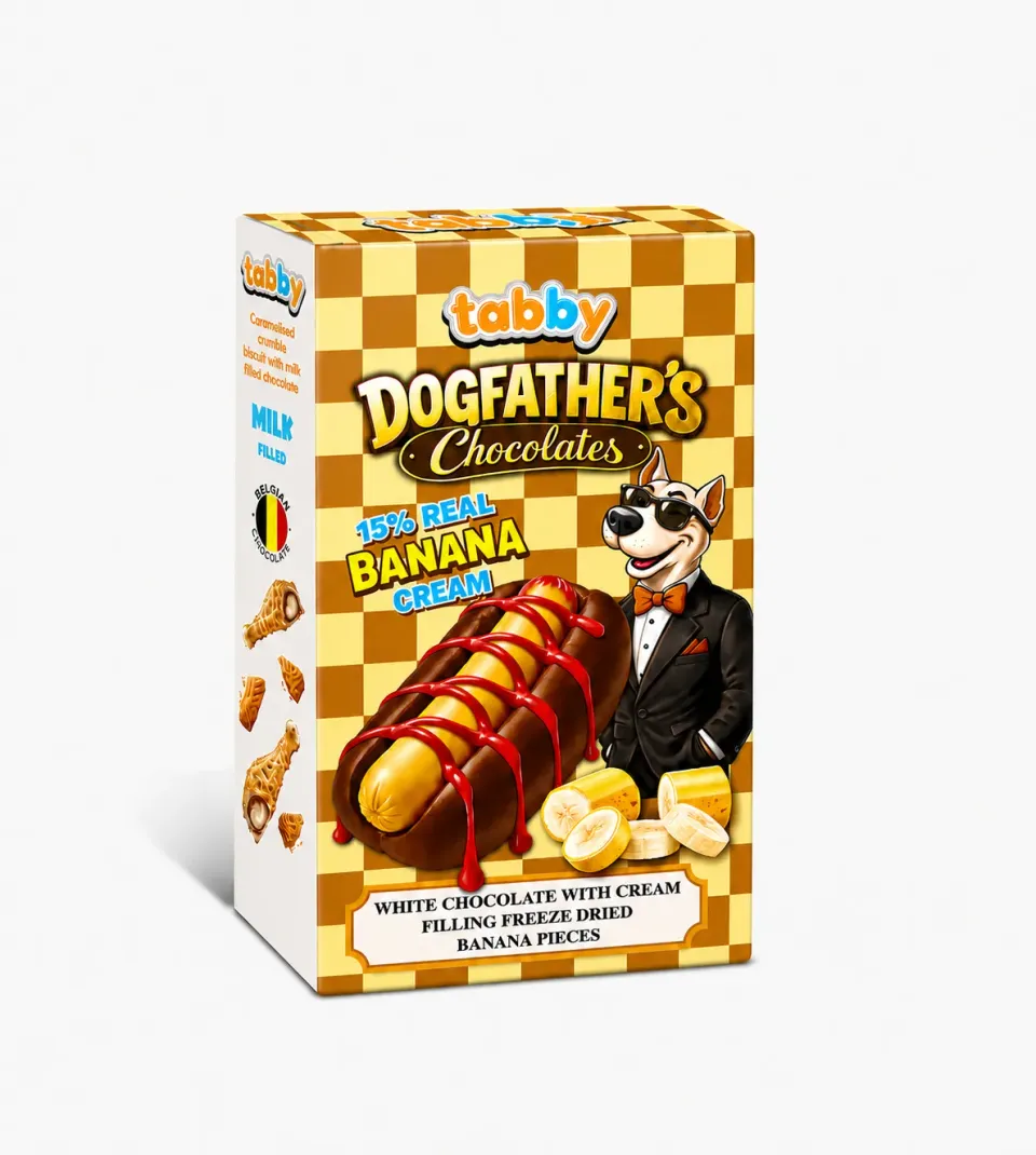 Tabby Dog Fathers Hotdog chocolade 40g banaan
