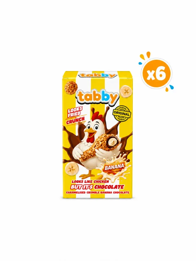Tabby Banana Drumstick chocolade 50g x6 banaan