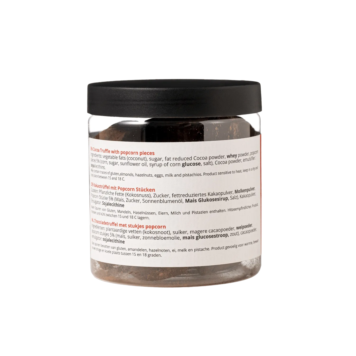 WOW Chocolao Popcorn Truffels pot 130g karamel