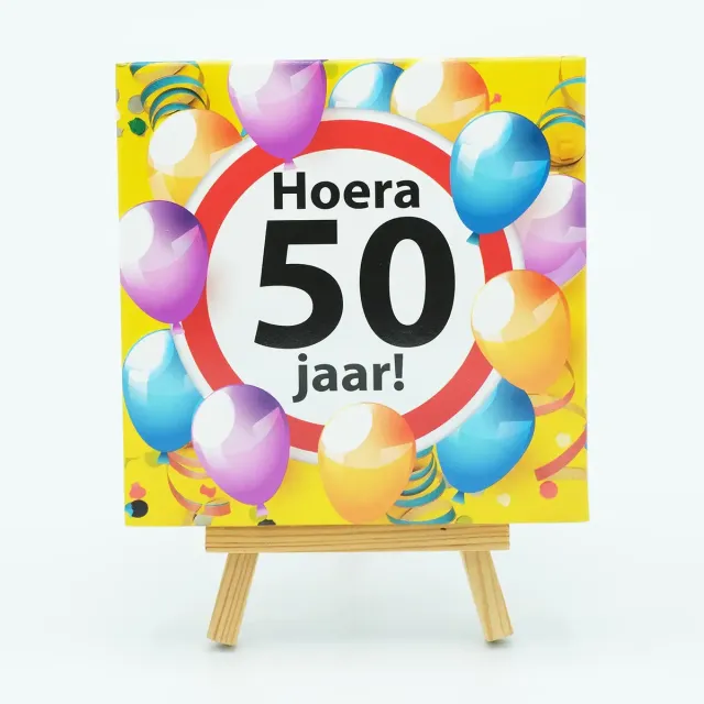 Voor jou 4e lijn 50 Abraham Sara chocoladereep 50 jaar