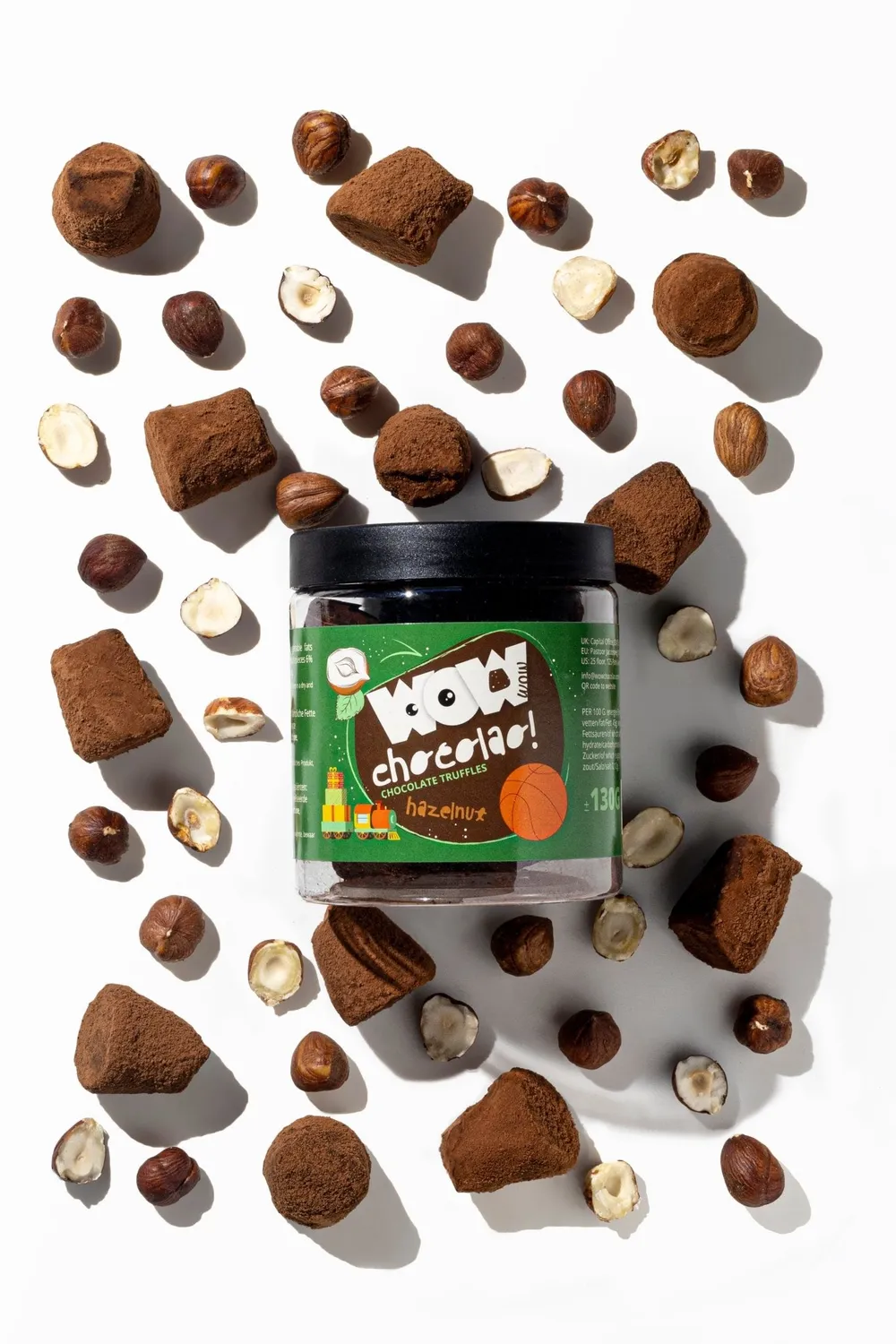 WOW Chocolao Hazelnoot Vaderdag truffels 130g pot geroosterd