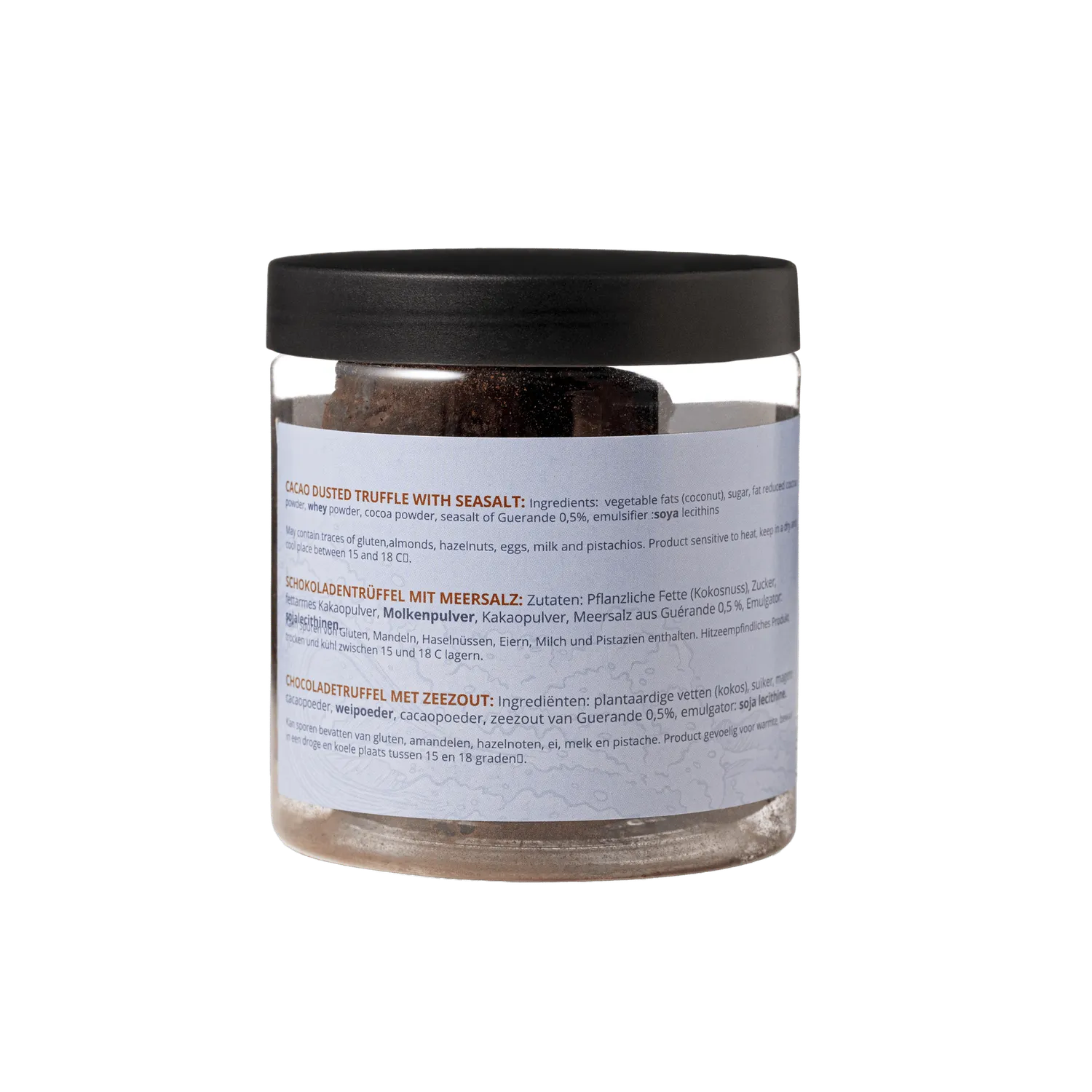 WOW Chocolao Zeezout truffels pot 130g Guérande