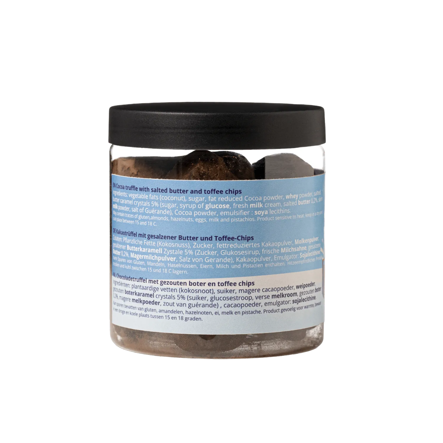WOW Chocolao Gezouten Karamel kersttruffels 130g pot karamel