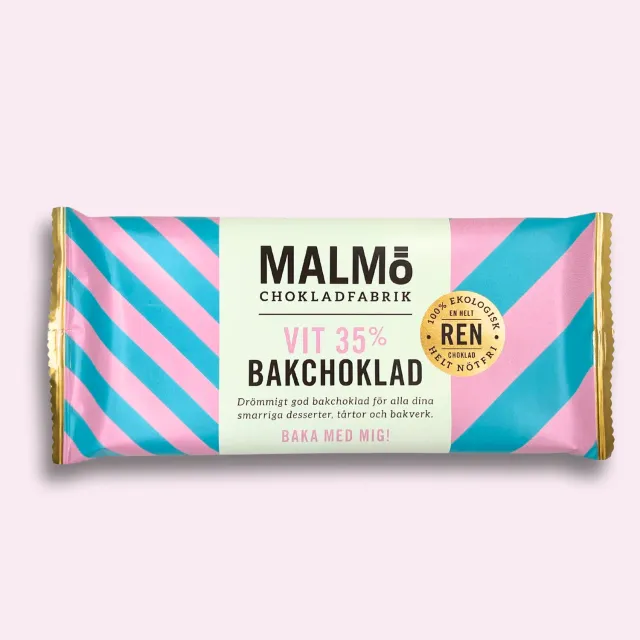 Malmö Chokladfabrik Bakchoklad Vit 35% 96g witte couverture