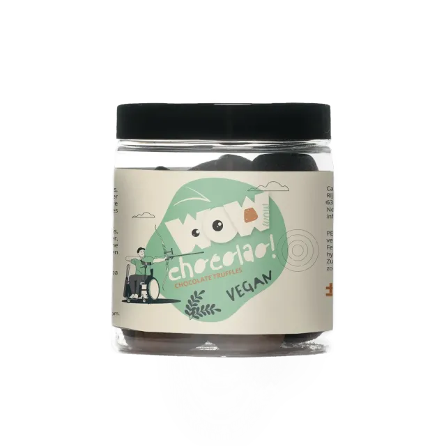 WOW Chocolao Vegan Truffels 130g Pot Paralympics