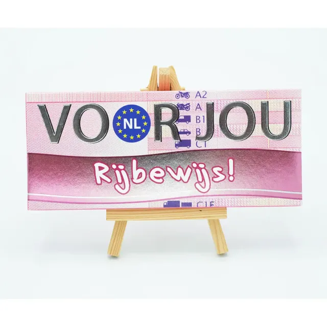 Voor jou Wensreep Rijbewijs chocoladereep geslaagd