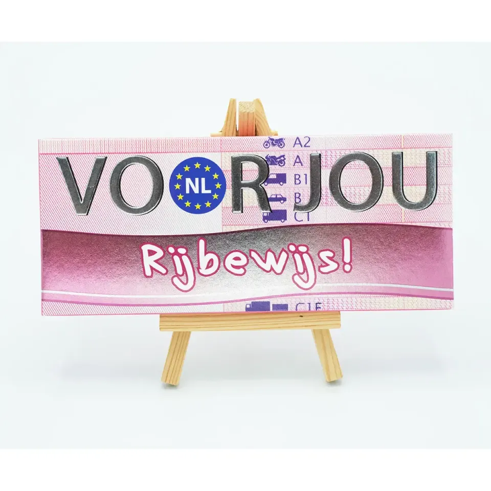 Voor jou Wensreep Rijbewijs chocoladereep geslaagd