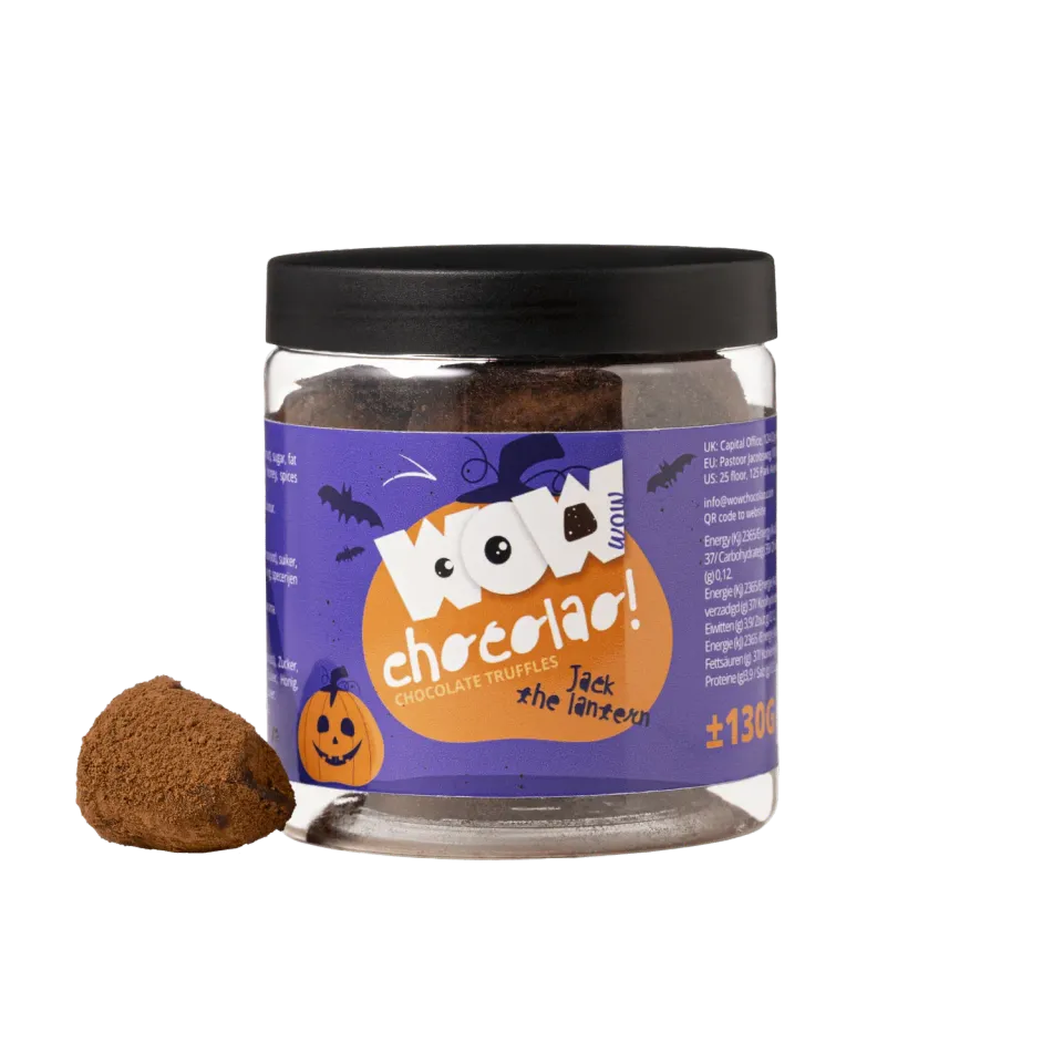 WOW Chocolao Jack The Lantern Pompoentaart Truffels Pot 130g Herfst