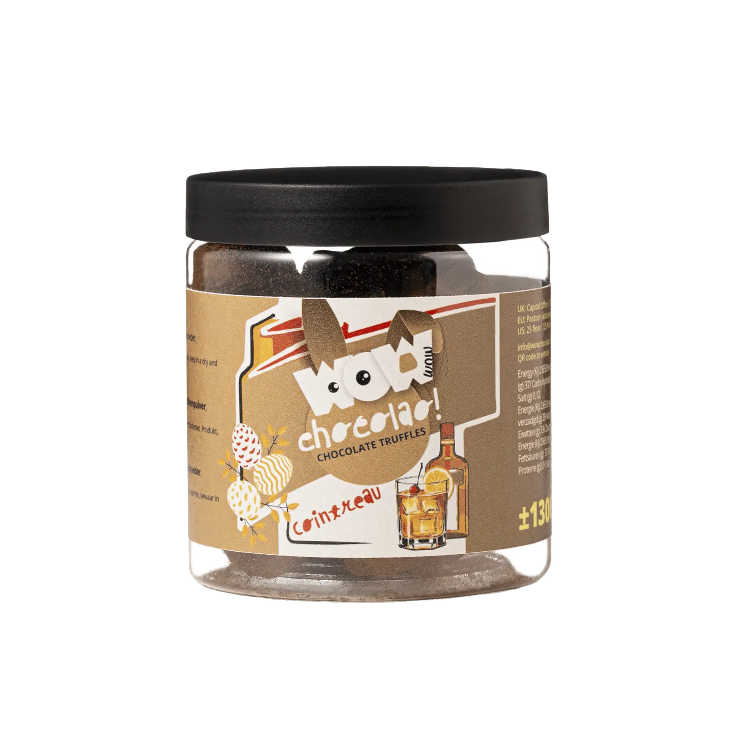 WOW Chocolao Cointreau Chocoladetruffels Pot 130g sinaasappel