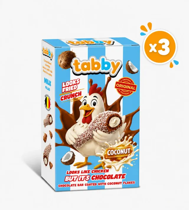 Tabby Drumstick kokos chocolade 3x50g melk