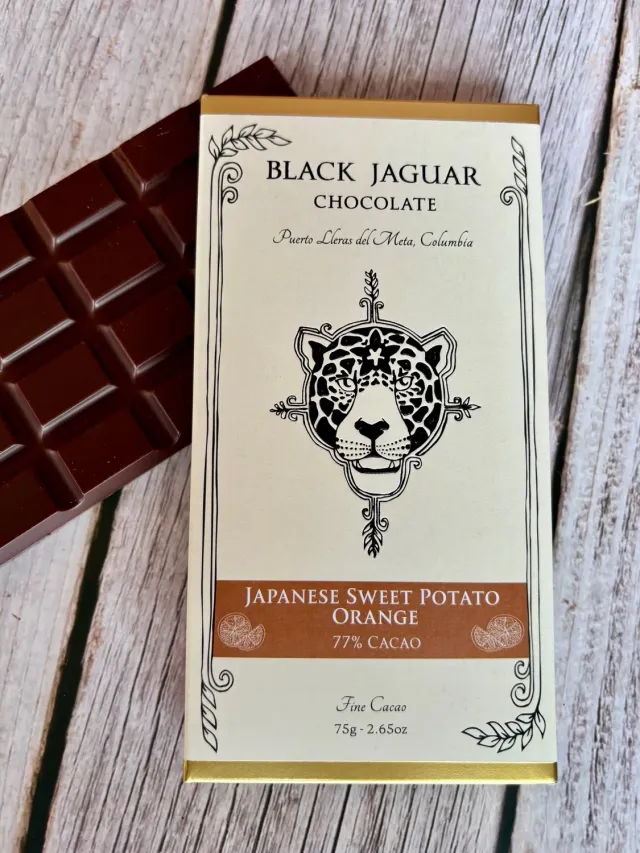 Black Jaguar Japanese Sweet Potato Orange 77% chocoladereep