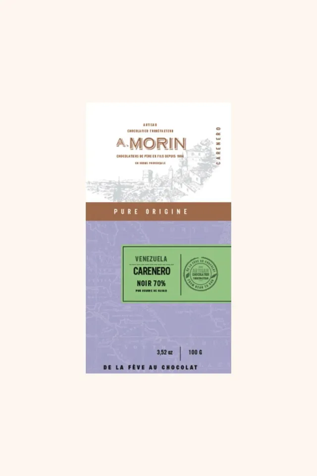 Chocolaterie Morin Venezuela Carenero 70% reep 100g puur