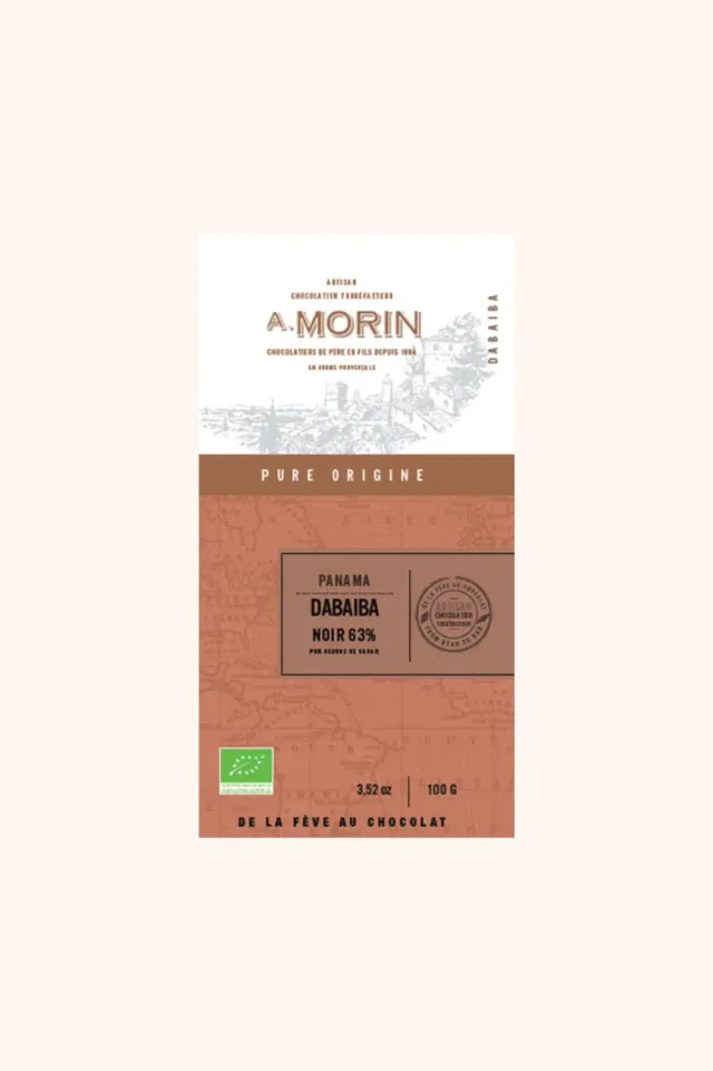 Chocolaterie Morin Panama Dabaiba 63% chocoladereep 100g bio