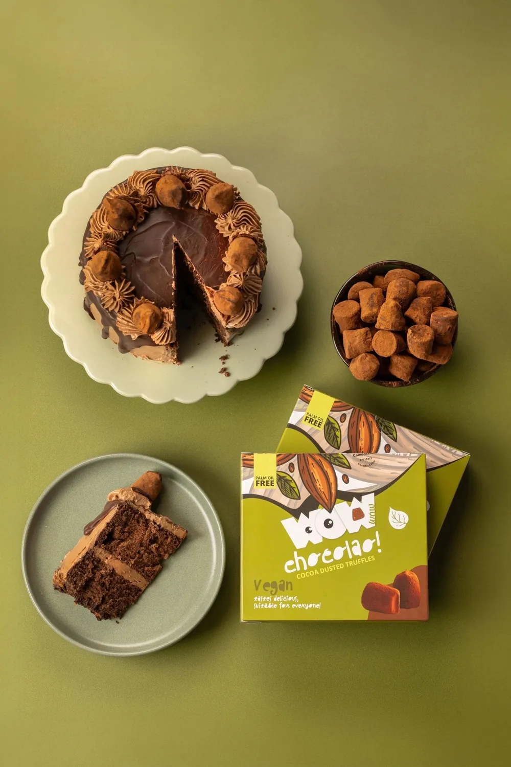 WOW Chocolao Vegan Chocoladetruffels Doos 250g zuivelvrij