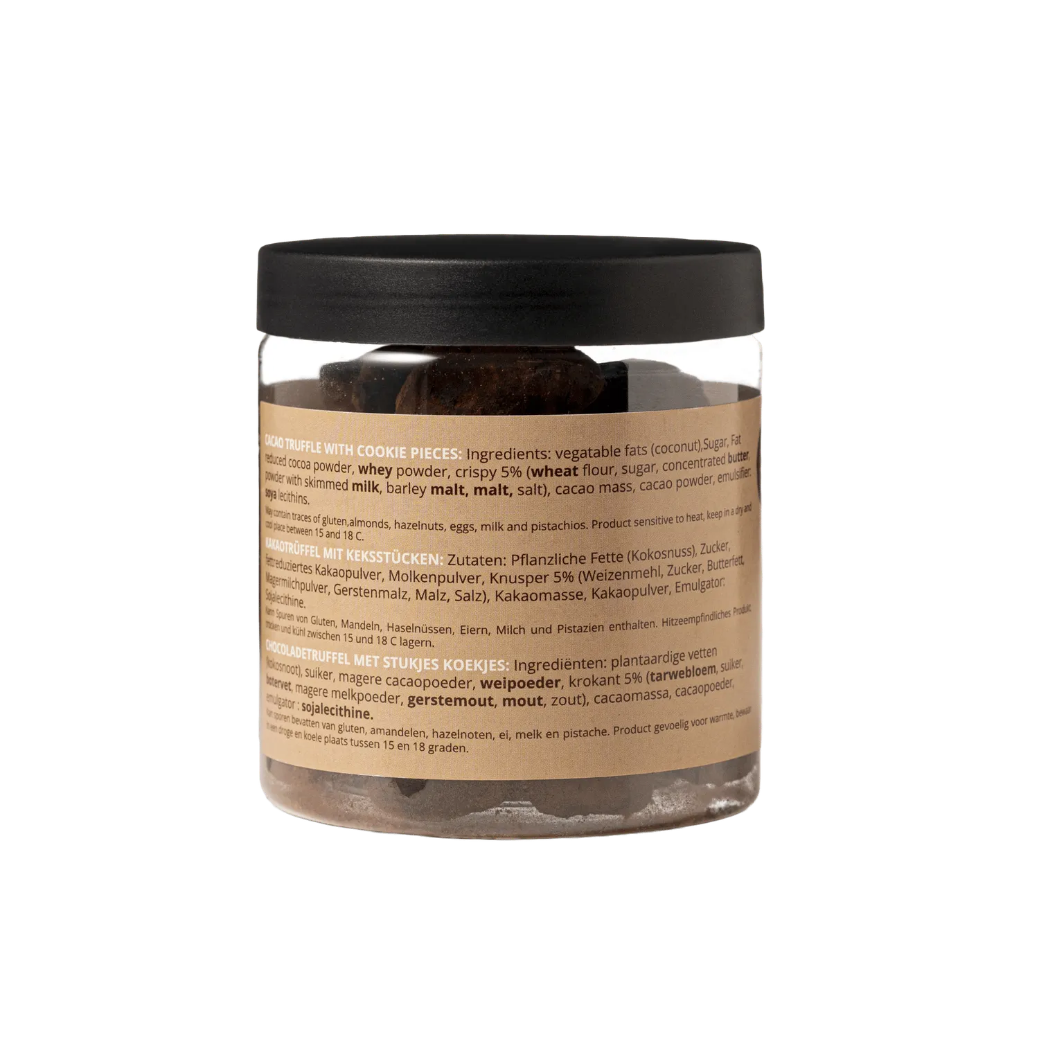 WOW Chocolao Cookie Crumble Truffels pot 130g knapperig