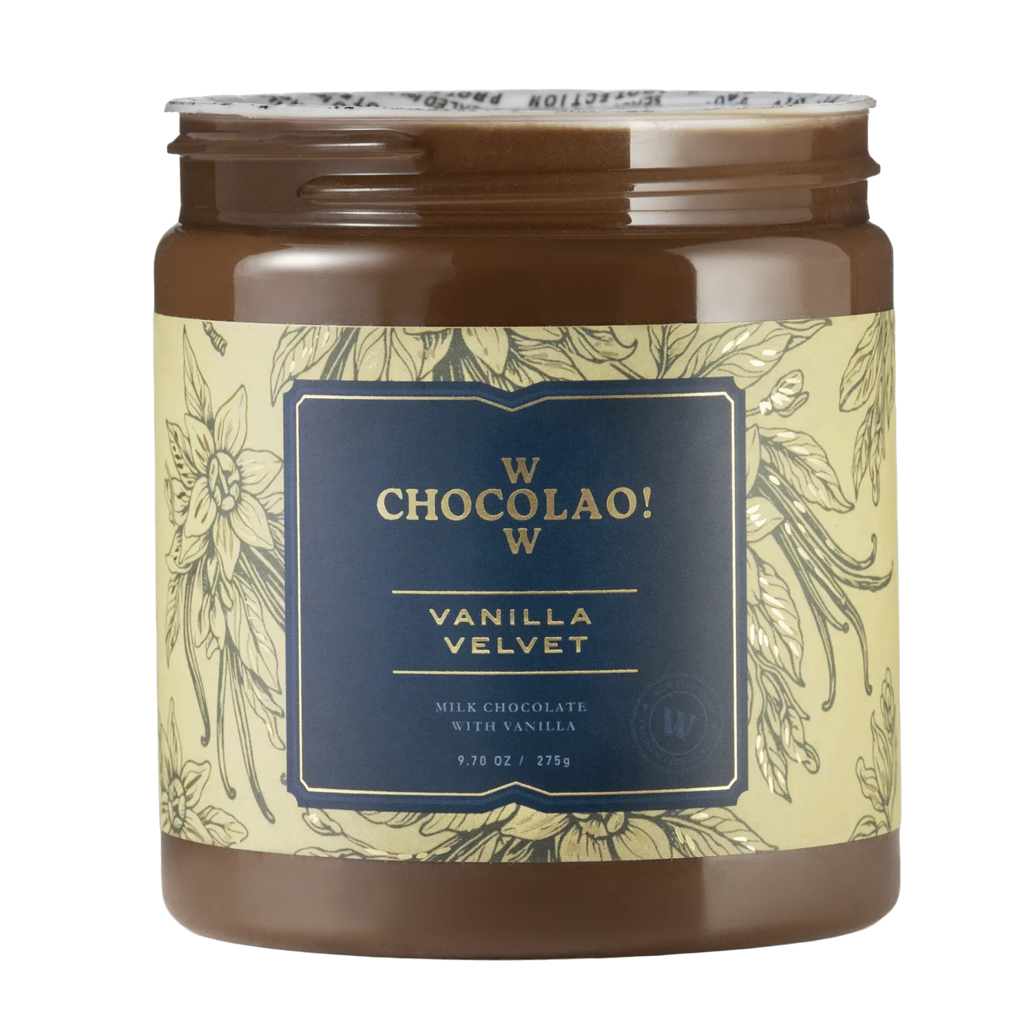 WOW Chocolao Vanille Chocoladepasta Pot 275g fluweel